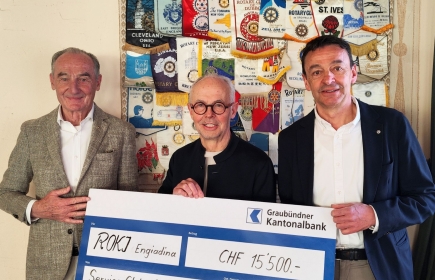 v.l.n.r. Peter De Paoli (Lions Club), Richard Dillier (Rotary Club), Marco Fasciati (Kiwanis)